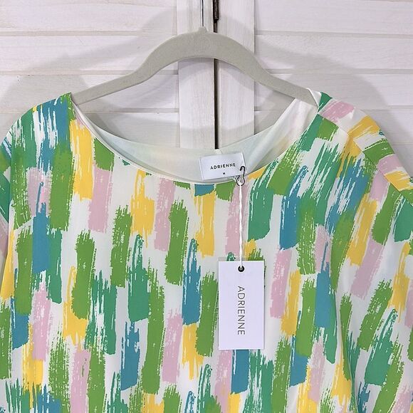 Adrianne Top Size Medium Flowy Top Hi-Lo Hem NWT - Picture 6 of 10